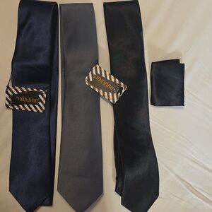 3Diba Black Men's Tie 3 Set